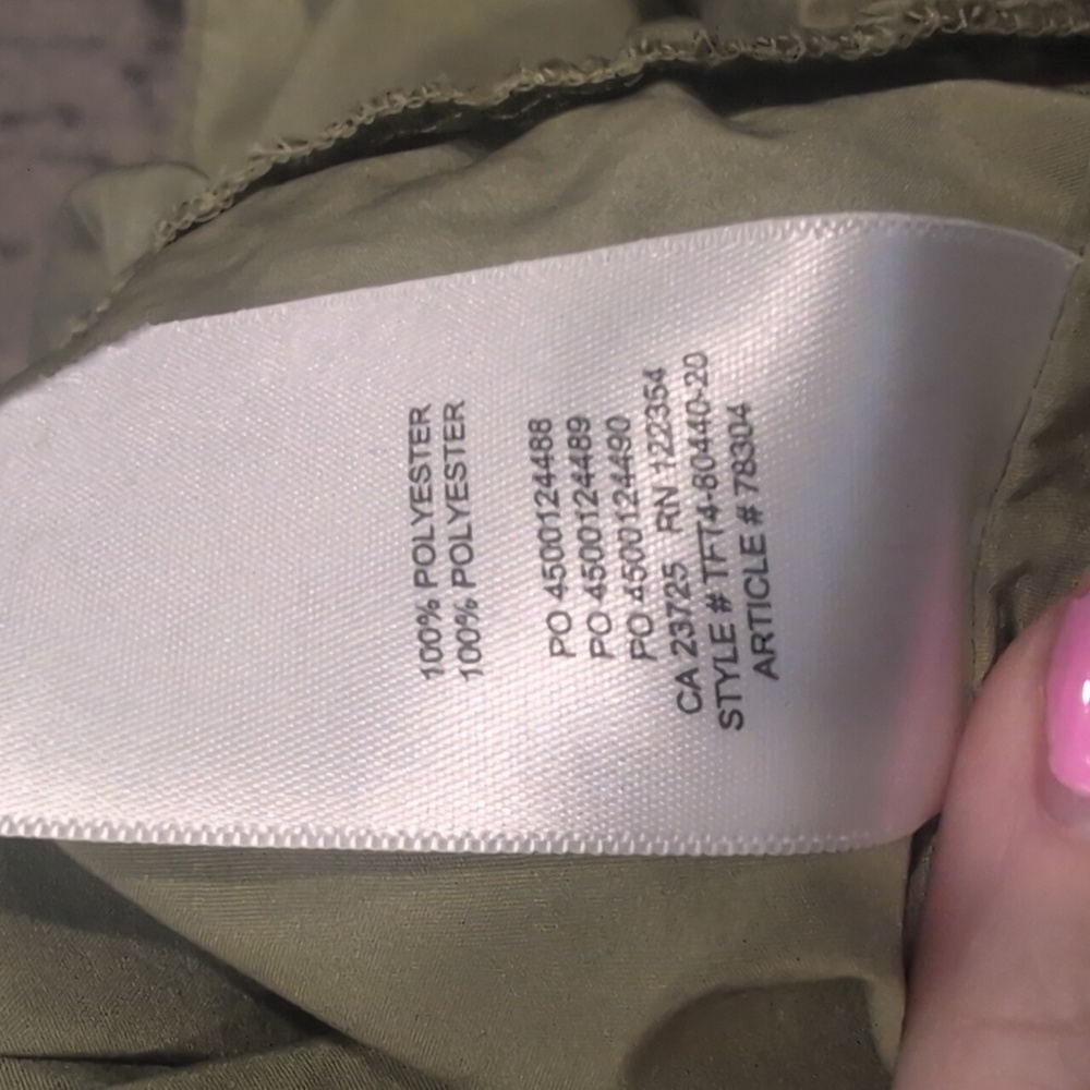 Aritzia Wilfred  Fantasy Babydoll Dress Pistachio Green Puff Sleeve - Picture 6 of 9